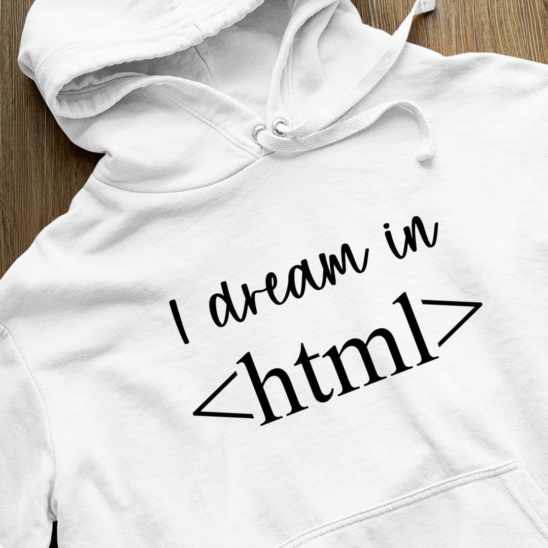 Bluza z kapturem I Dream In HTML