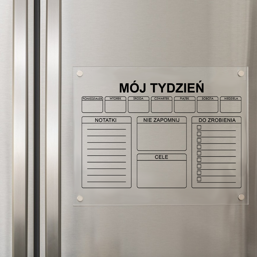 Kalendarz Scienny 2024 Planer Na Lodówkę - Mój tydzień