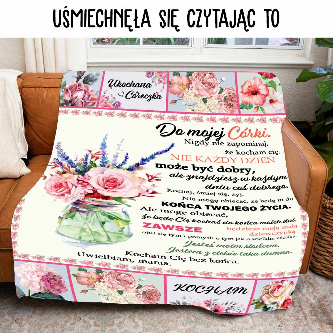 Koc od mamy "Ukochana córeczka"
