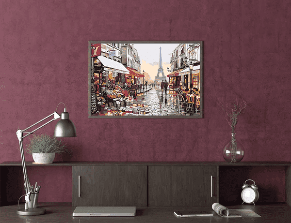 Kawiarnia w Paryżu - Malowanie po numerach