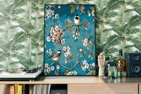 Niebieskie Ptaki - Malowanie po numerach