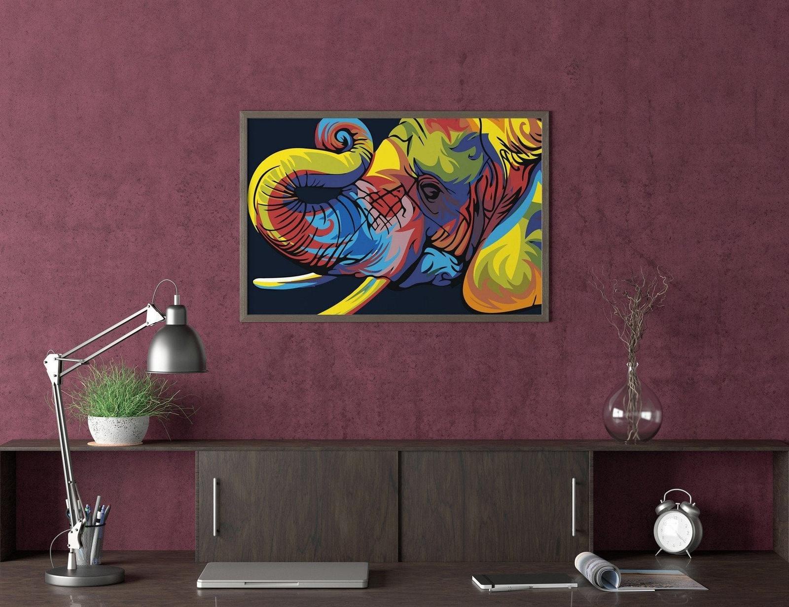 Słoń - Malowanie po numerach