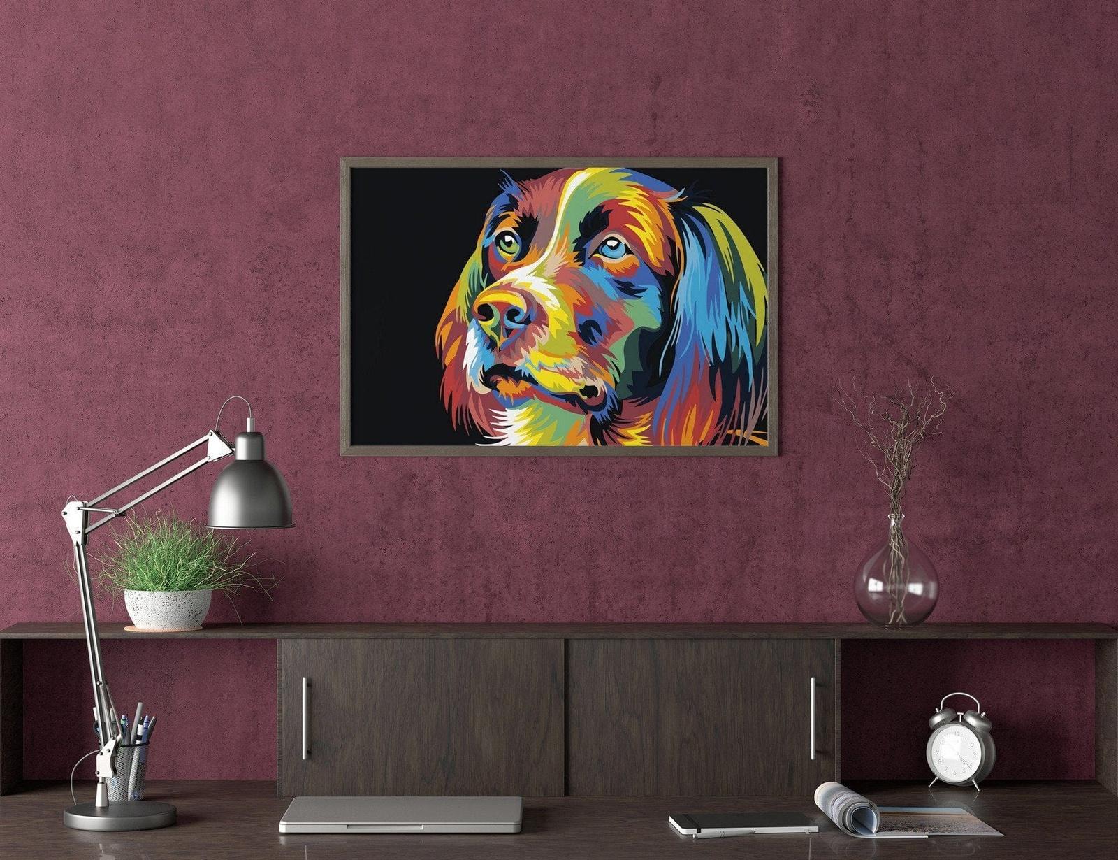 Kolorowy Pies - Malowanie po numerach