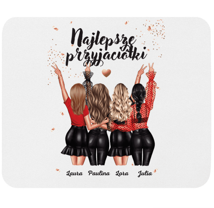 Podkładka pod mysz z napisem "Najlepsze przyjaciółki"