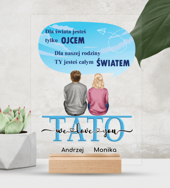 Pocztówka akrylowa na dzień ojca