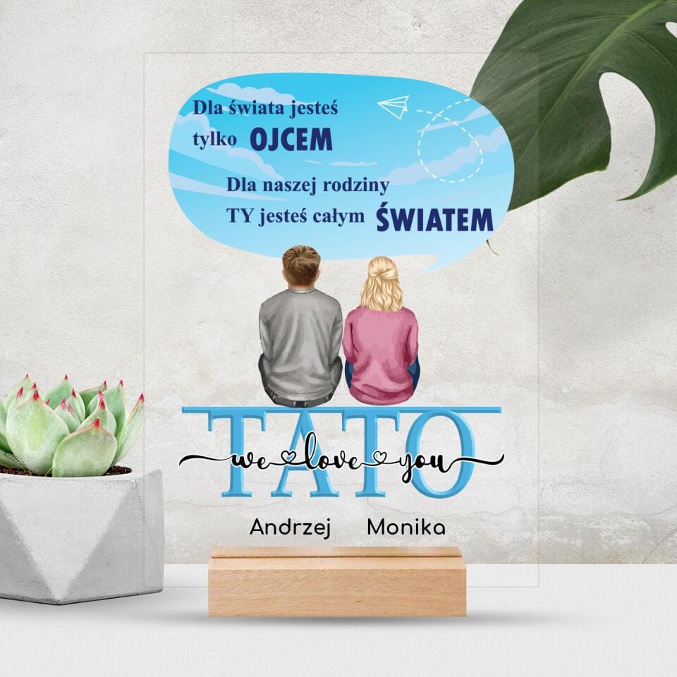 Pocztówka akrylowa na dzień ojca