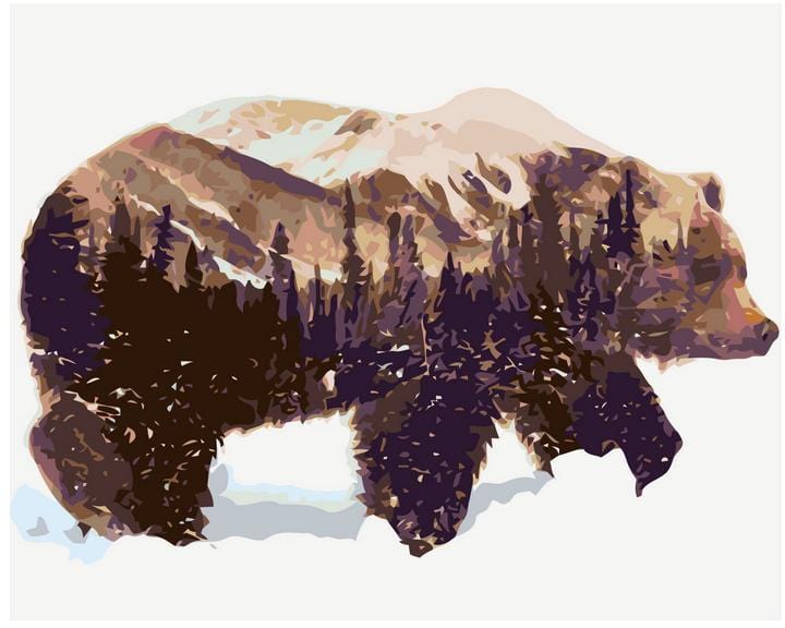 Niedźwiedź - Malowanie po numerach