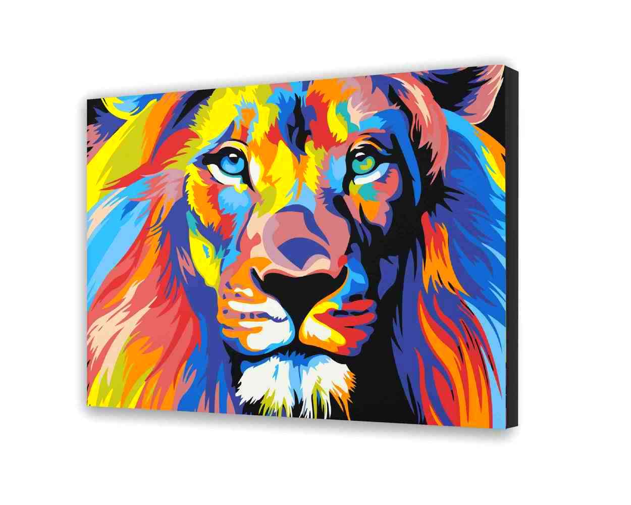 Kolorowy Lew - Malowanie po numerach