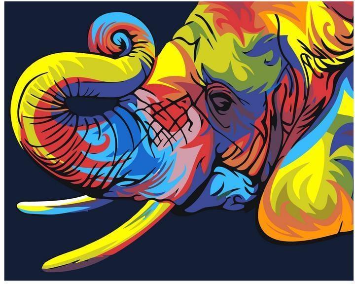 Słoń - Malowanie po numerach