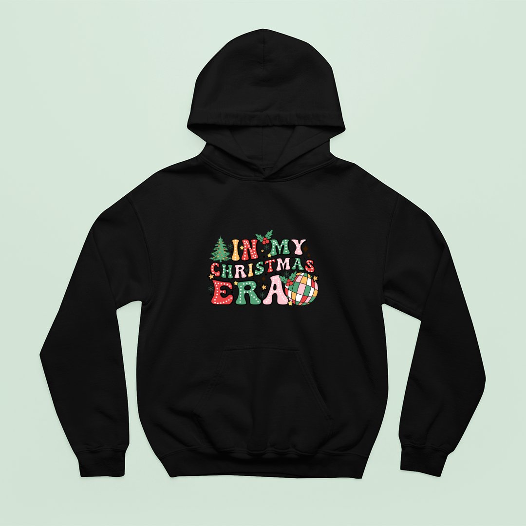 Bluza z kapturem In My Christmas Era Groovy Christmas Doodle Dots