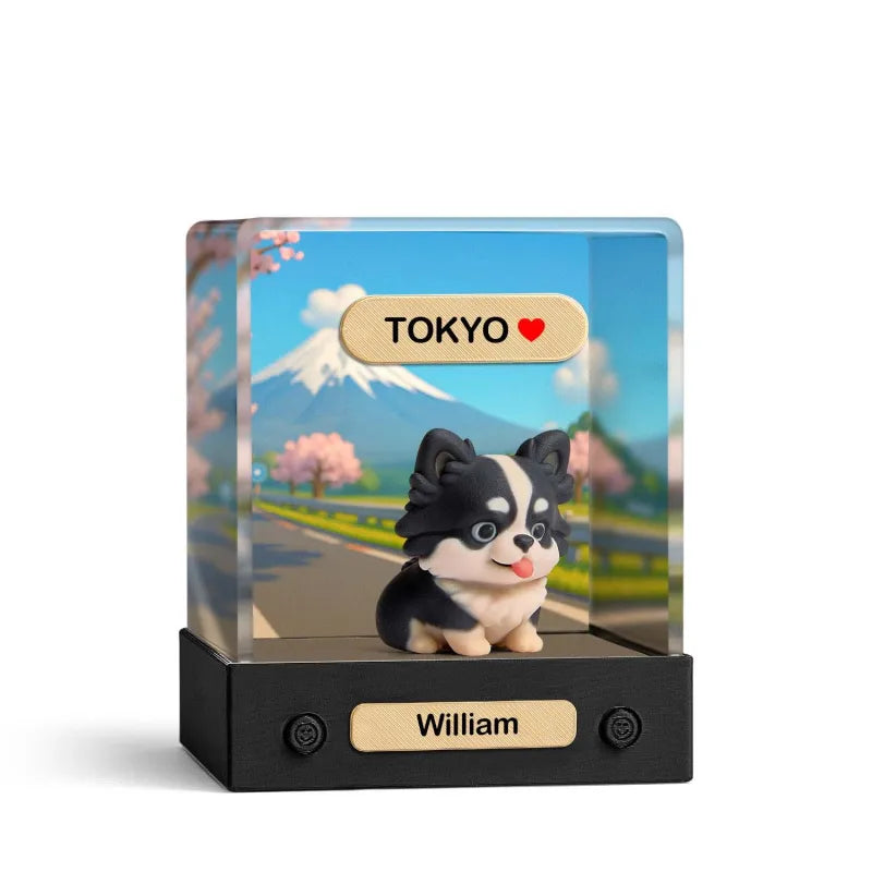 Custom 3D Mini Figure From Your Photo Personalized Background Toy Figure with Acrylic Box Decoration Gifts For Him/Her