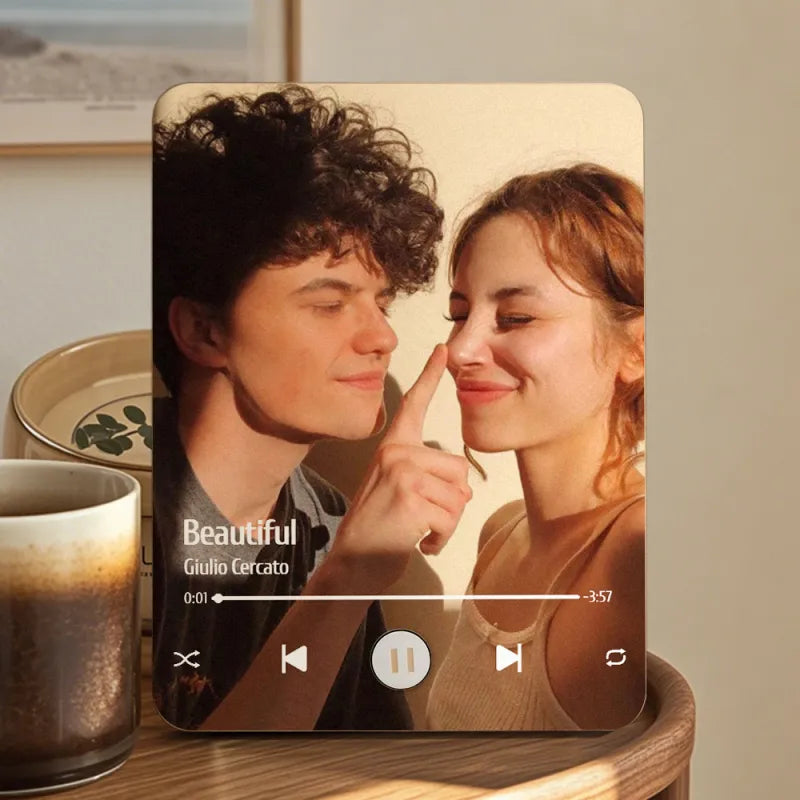 Personalizowana ramka na zdjęcia z muzyką, prezent na rocznicę ślubu