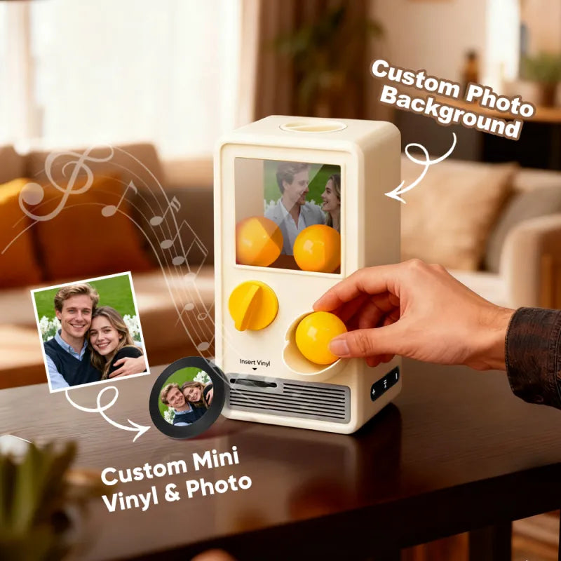 Personalized Music and Photo Music Gachapon Machine Custom Song Mini Record Box Anniversary Gift Christmas Gifts