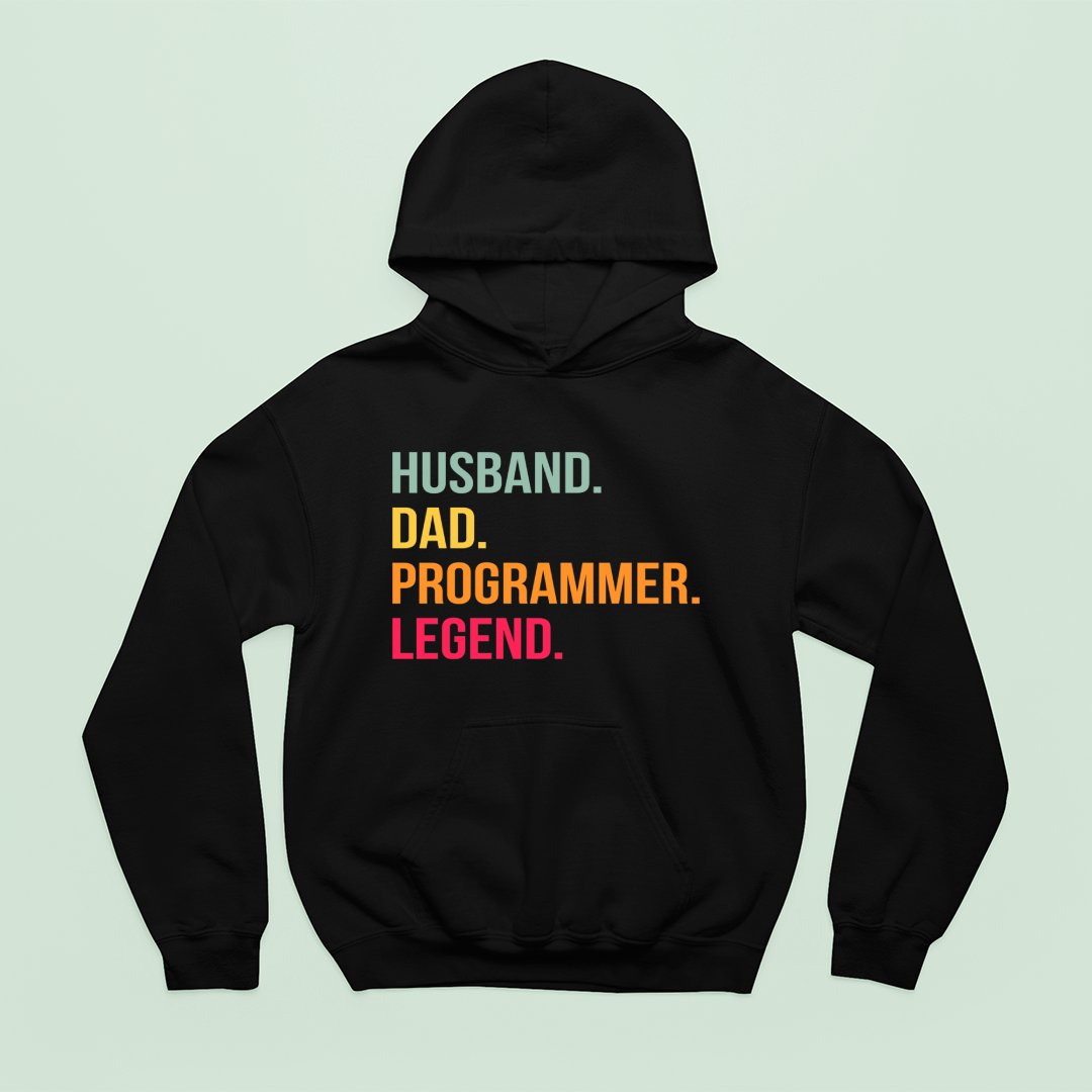 Bluza z kapturem Husband Dad Programmer Legend