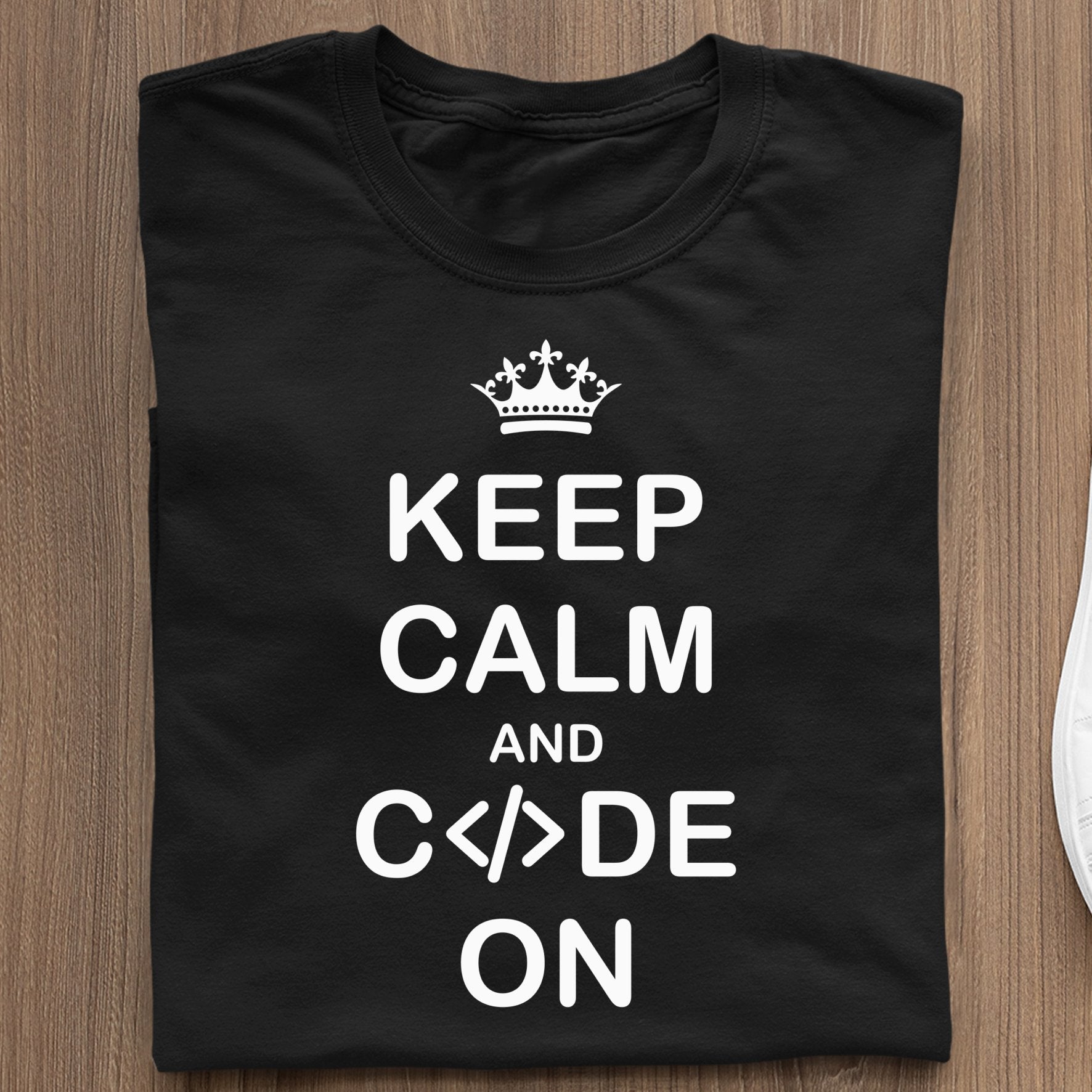 Śmieszny Prezent Dla Programisty Koszulka Keep Calm And Code On