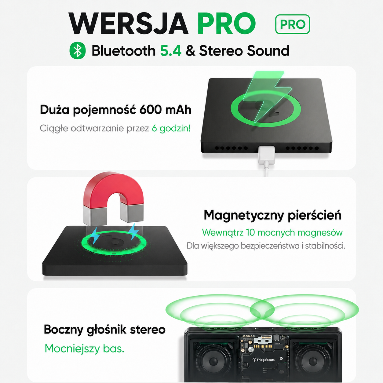 Personalizowany magnes z muzyką i zdjęciem