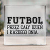 Pamiątki Piłkarskie Szkło kwadratowe Futbol przez cały dzień i każdego dnia