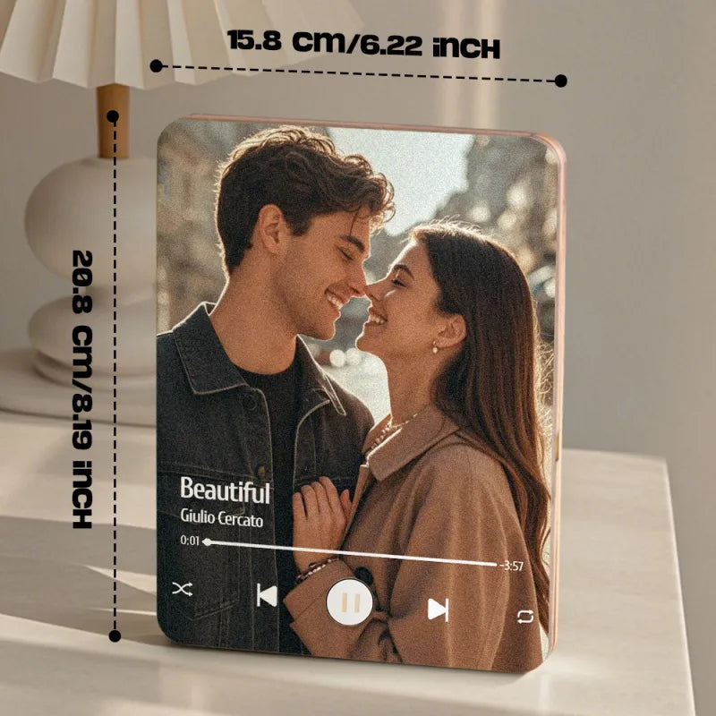 Personalizowana ramka na zdjęcia z muzyką, prezent na rocznicę ślubu