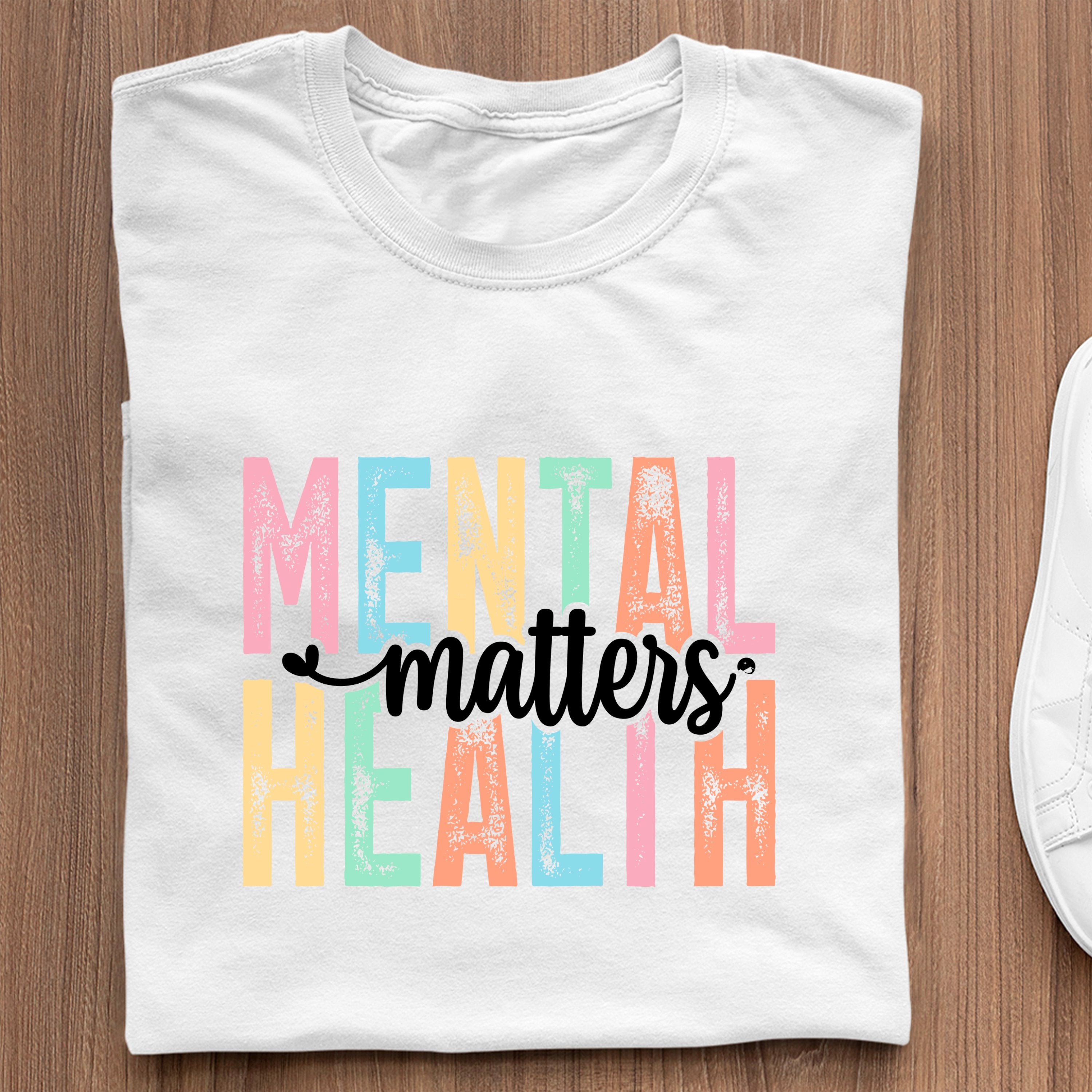 T Shirt Męski Z Nadrukiem Mental Health Matters