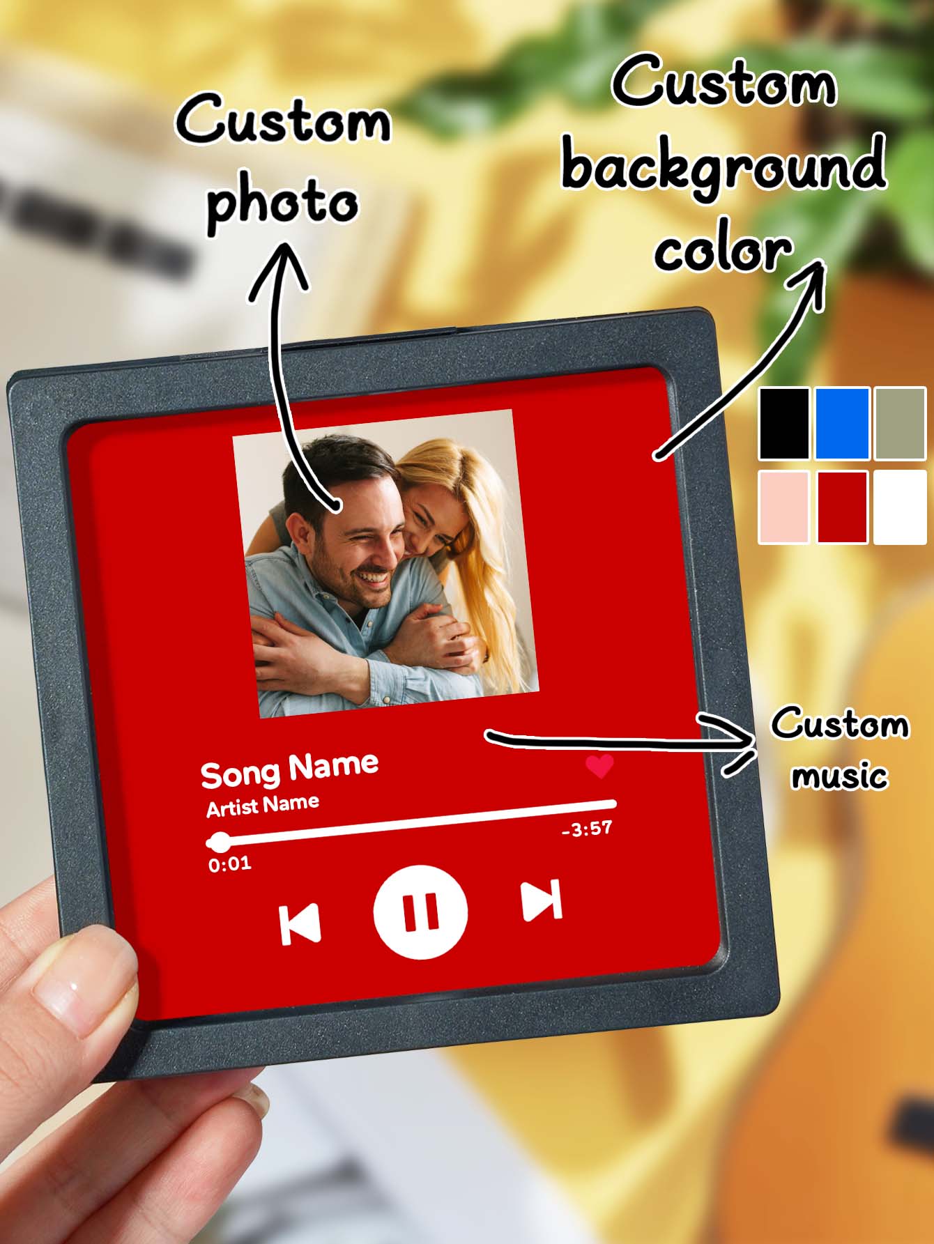 Personalized Photo Music Fridge Magnet for Unique Home Decor