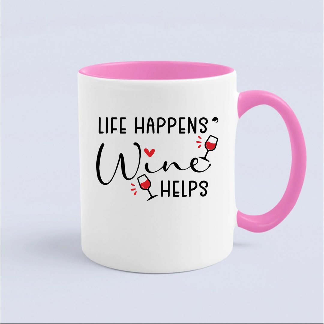 Kubek Life Happens Wine Helps