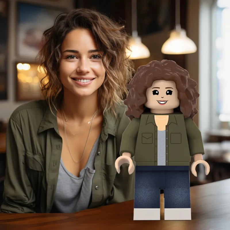 Personalizowana figurka 3D na prezent dla niej, świąteczna, z podobizną