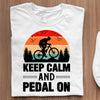 Koszulki Rowerowe Śmieszne Keep Calm And Pedal On Cycling