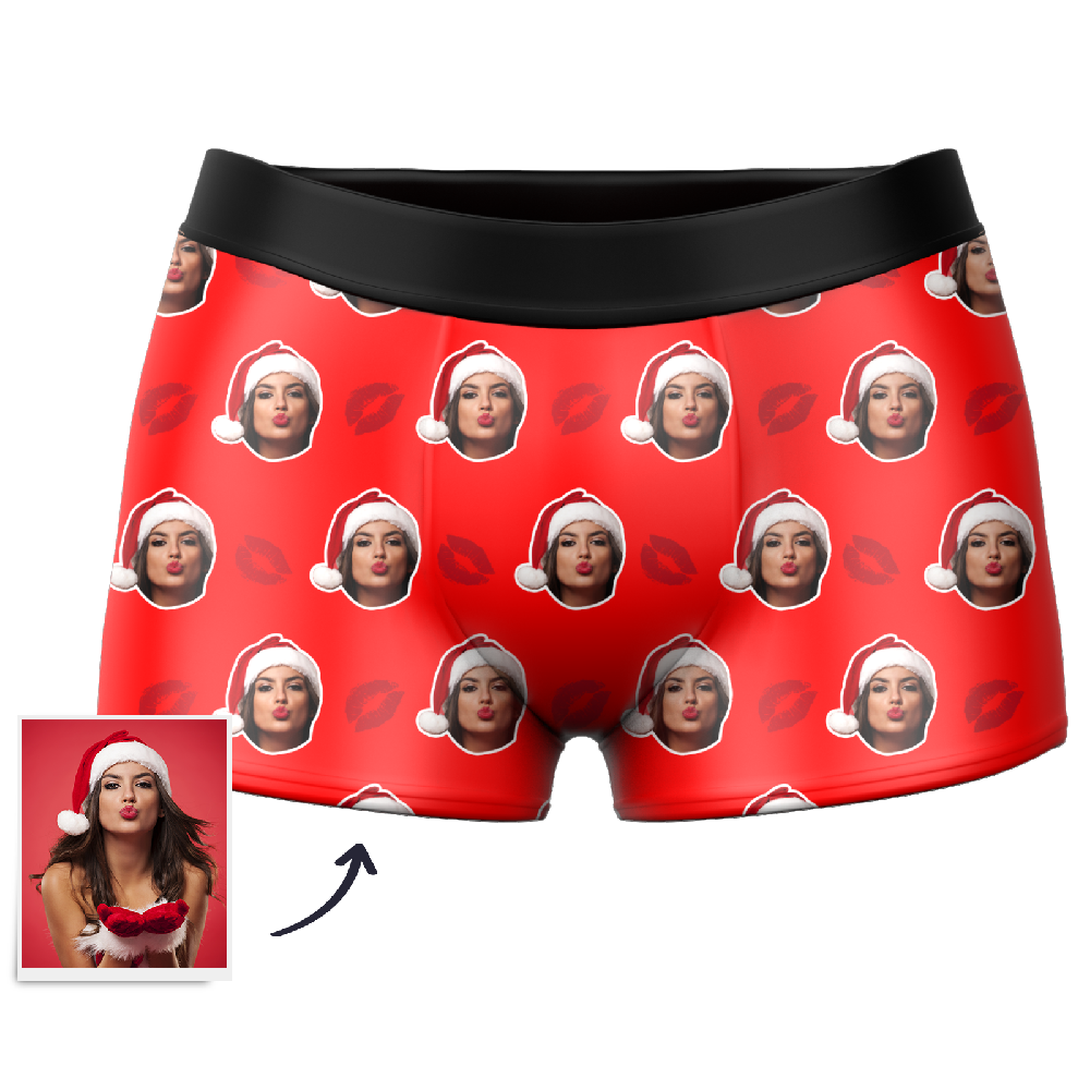 Personalizowane bokserki z nadrukiem zdjęcia na prezent dla niego na święta