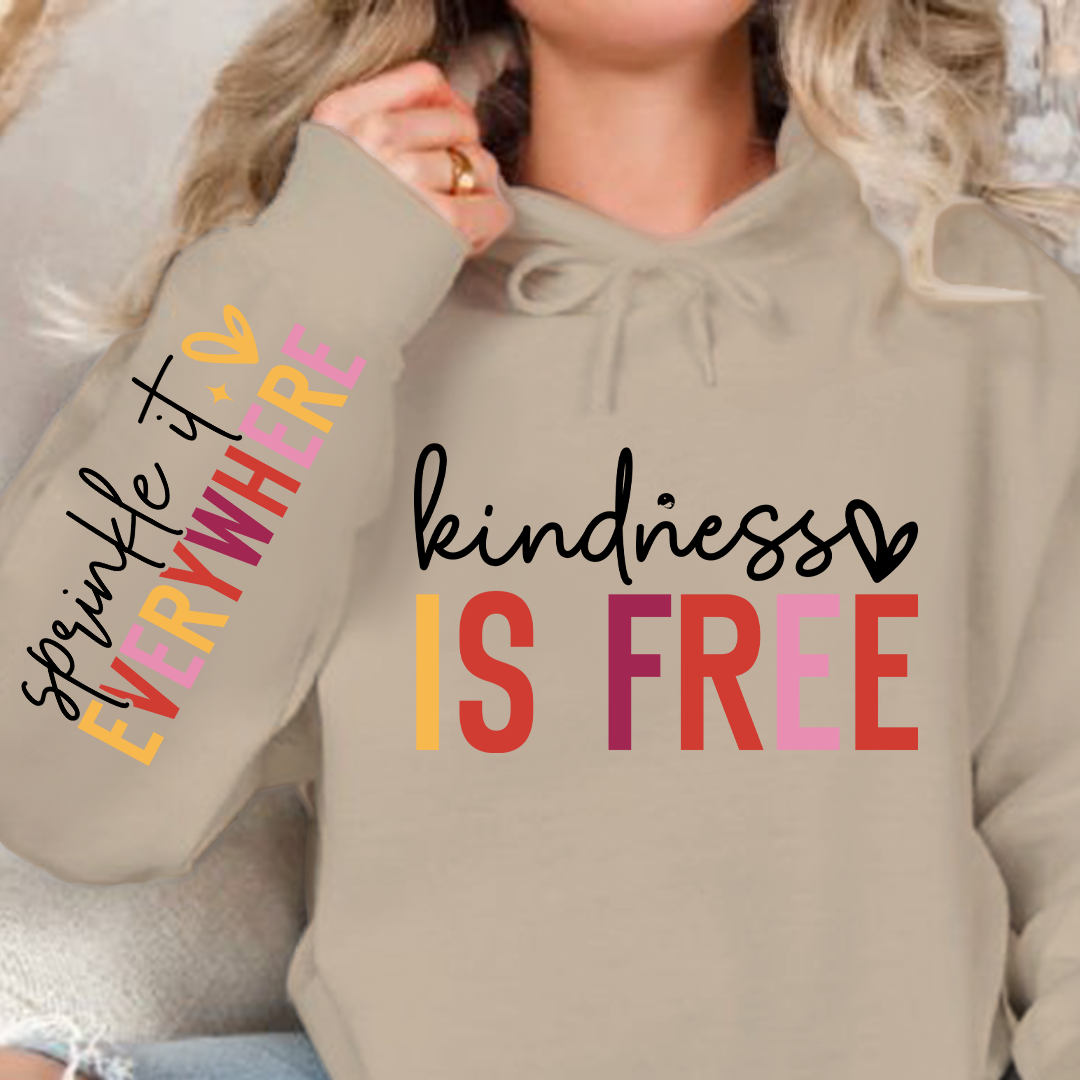 Bluza z kapturem Kindness is free