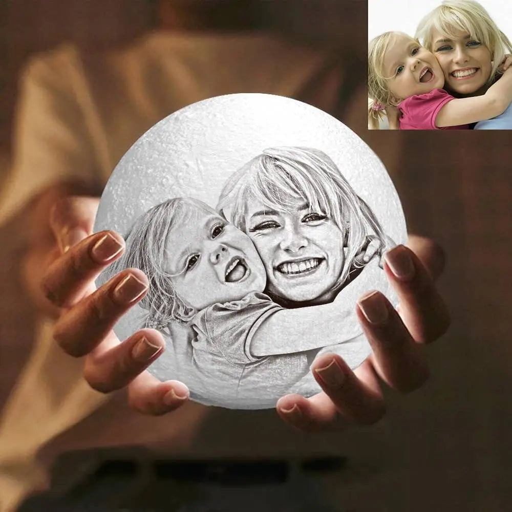 Lampa 3D z personalizowanym zdjęciem na Dzień Babci i Dziadka, prezent dla dziadków