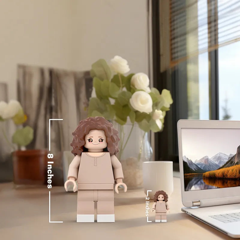 3D Print Custom Giant Minifigs Personalized Photo Giant Minifigs Turn Your Photo into Minifigs Gifts for Daughter