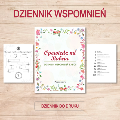 Dziennik wspomnień babci do wydrukowania