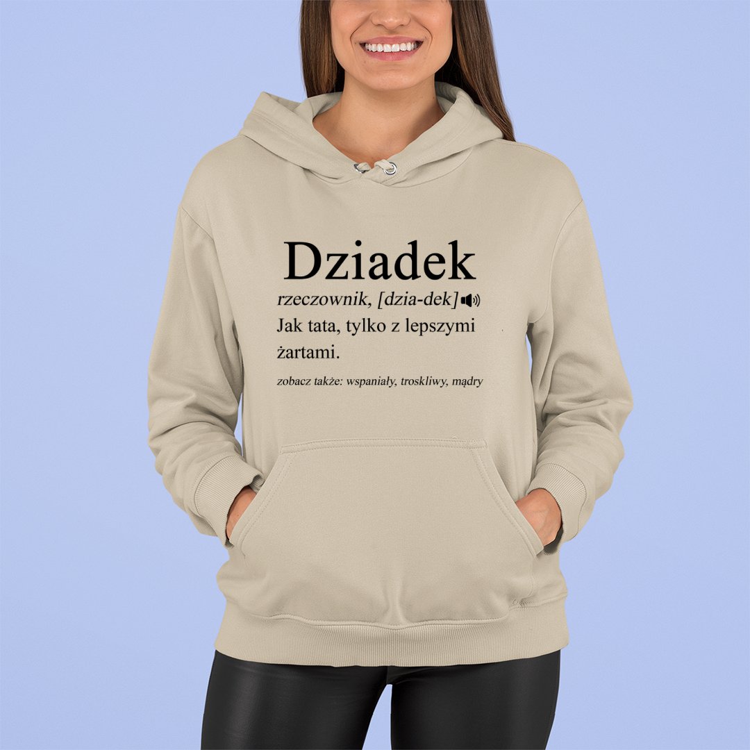 Bluza z kapturem Dziadek Rzeczownik, Dzia-dek