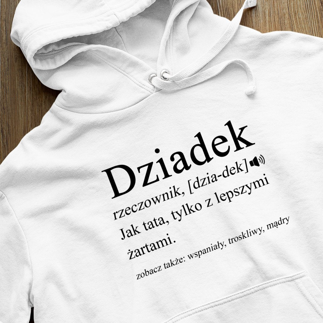 Bluza z kapturem Dziadek Rzeczownik, Dzia-dek