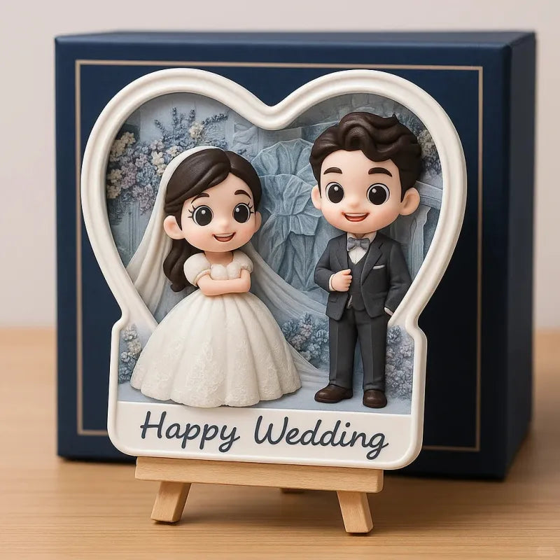 Custom 3D Mini Figurine Decors Personalized Unique Home Decor Birthday Gift Wedding Gift Toy For Celebration (No Wooden Holder Included)