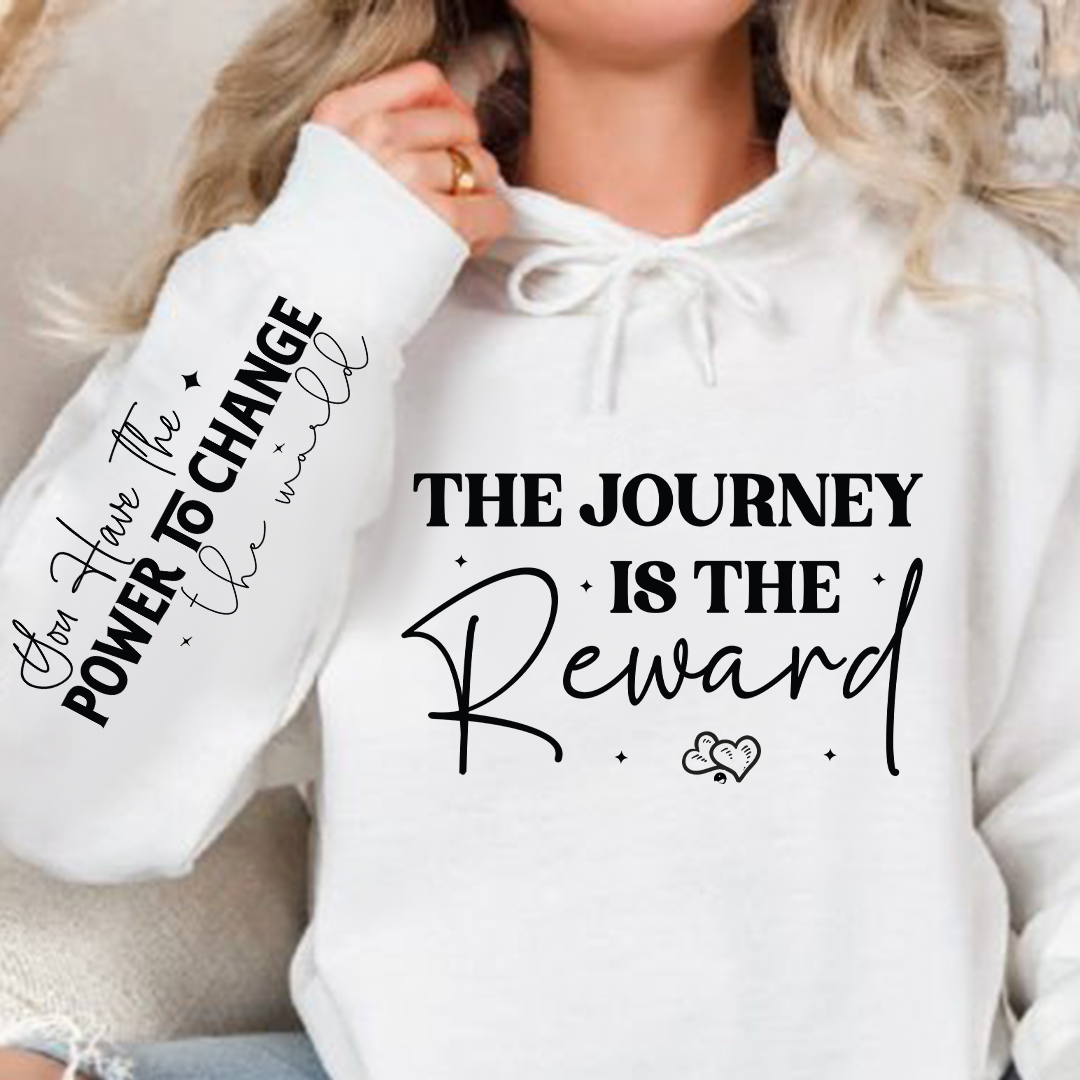 Bluza z kapturem The journey is the reward 