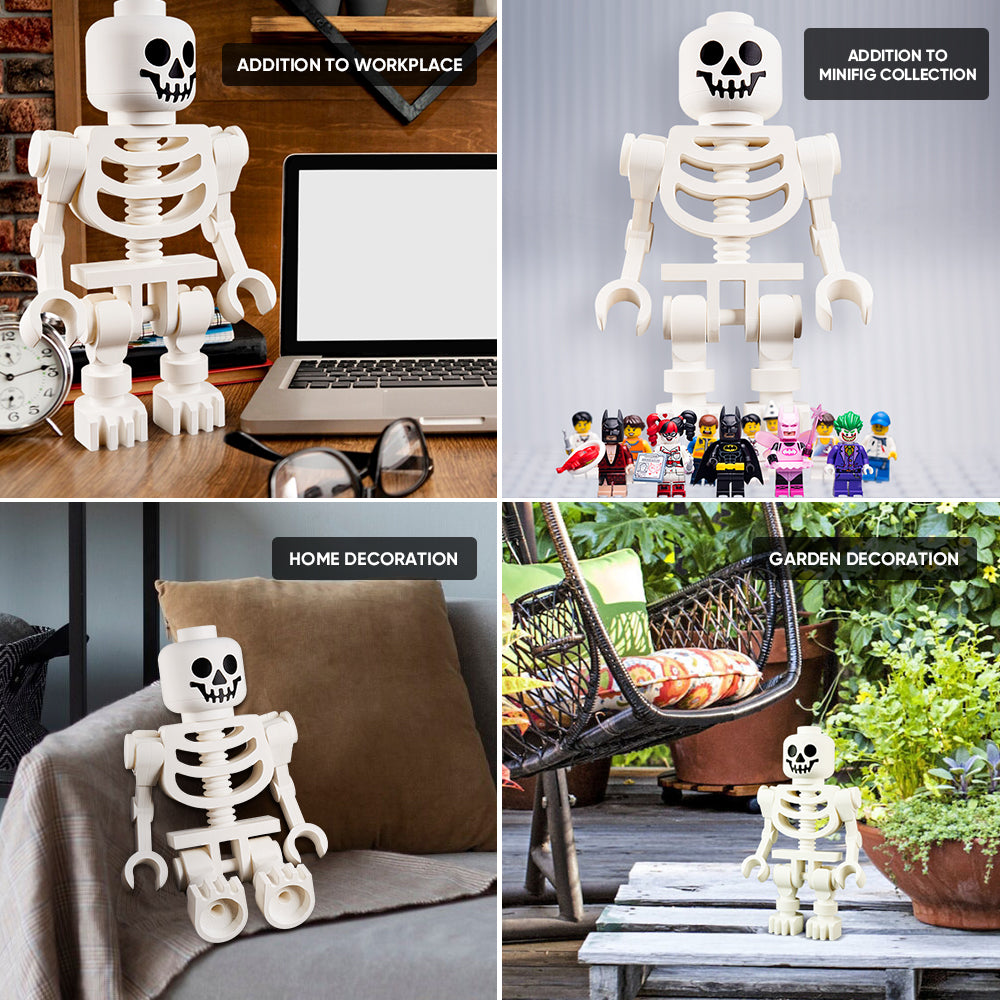 Figurka dekoracyjna 3D w kształcie białego szkieletu na prezent do domu