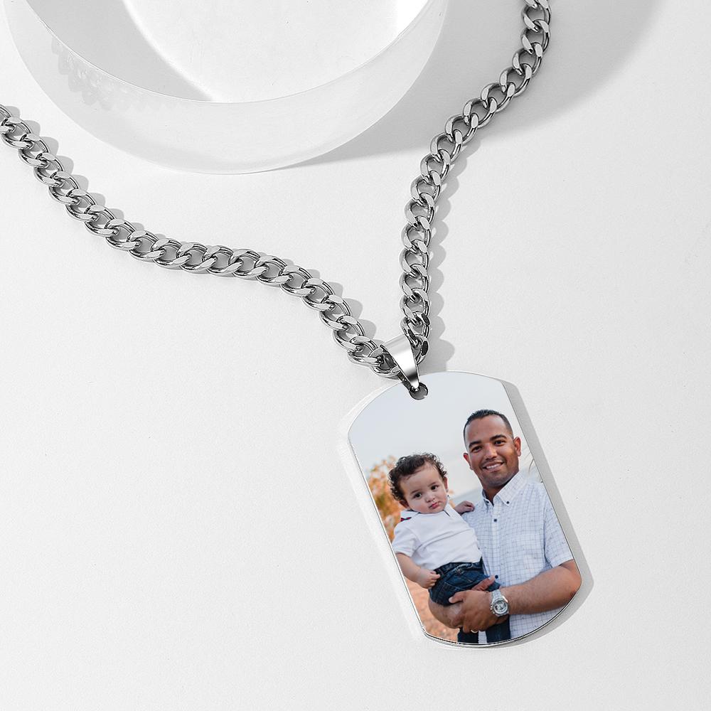 Naszyjnik Dog Tag z Grawerem Prezent dla Taty
