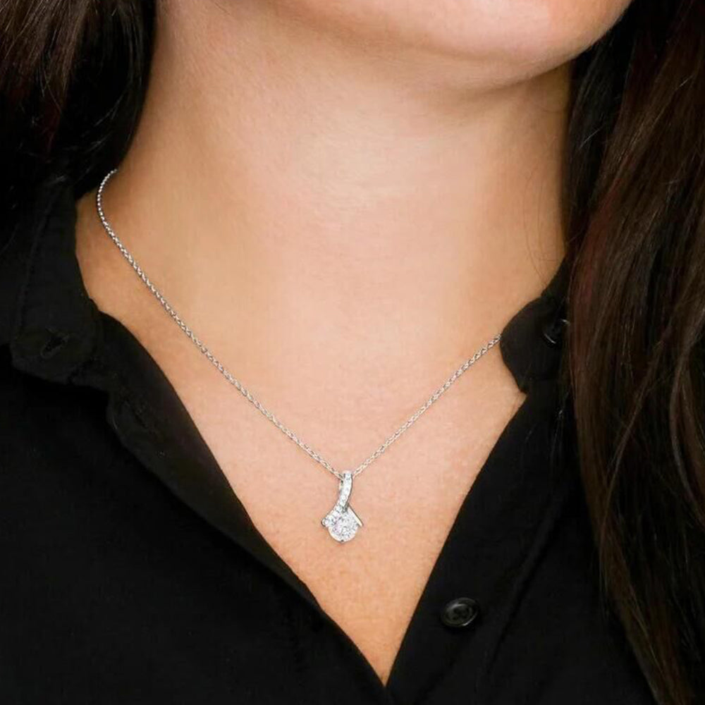 Naszyjnik z Diamentem i Kartką Prezent dla Żony
