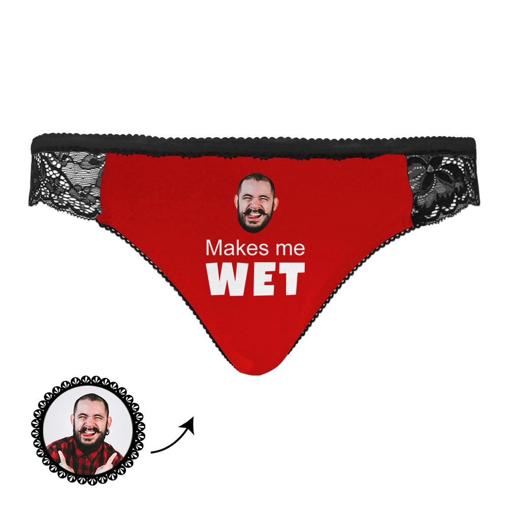 Personalizowane majtki koronkowe z własnym zdjęciem na prezent dla niej