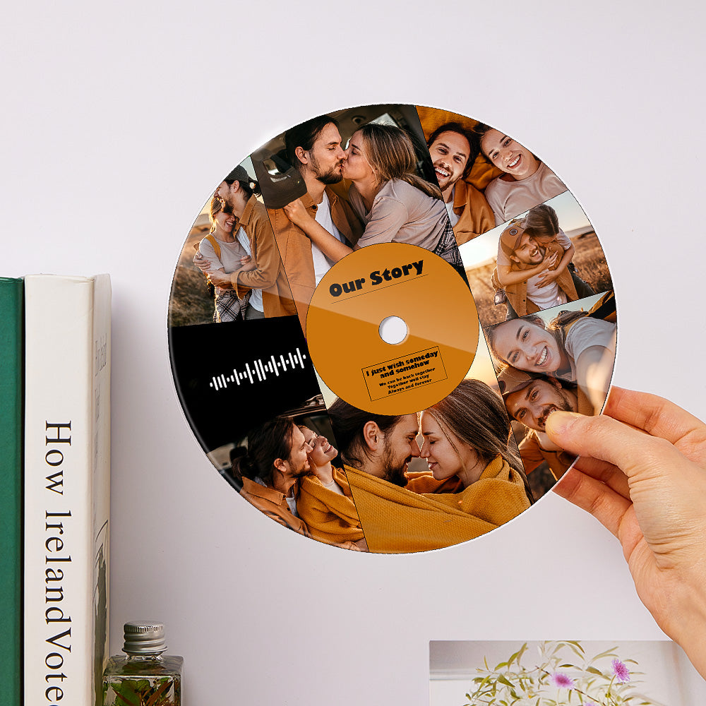 Personalizowana pamiątka muzyczna z akrylu 20x20 cm na prezent dla niej