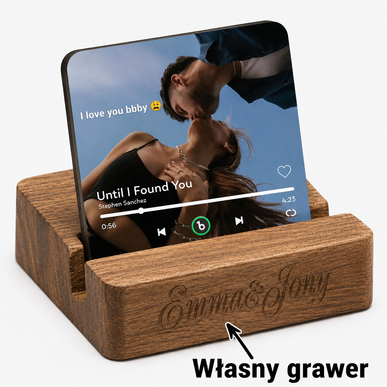Stojak z  Własnym tekstem