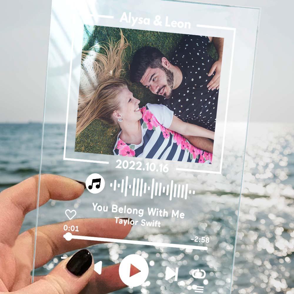 Personalizowany brelok z muzyką i podświetleniem na rocznicę dla pary