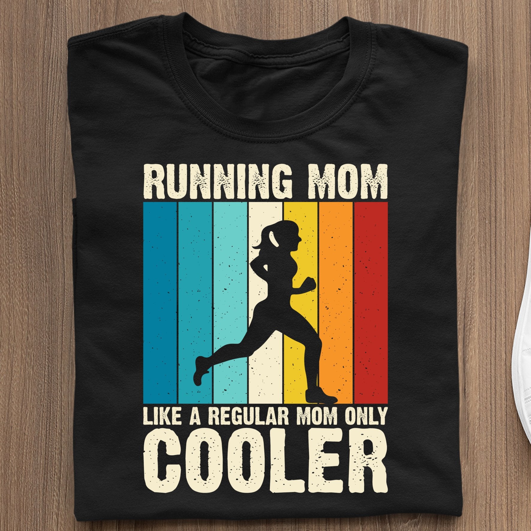 Koszulka Dla Biegacza Śmieszne  Running Mom Like A Regular Mom Only Cooler