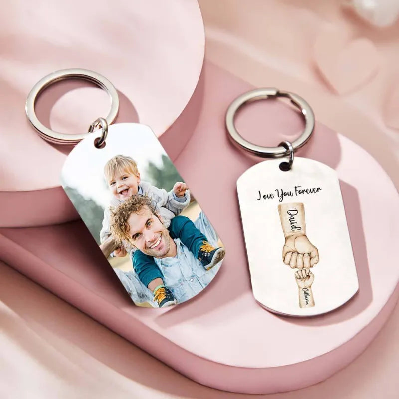 Personalizowany brelok z zdjęciem dla najlepszego taty na Dzień Ojca