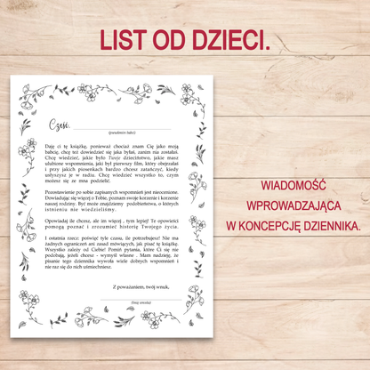Dziennik wspomnień babci do wydrukowania