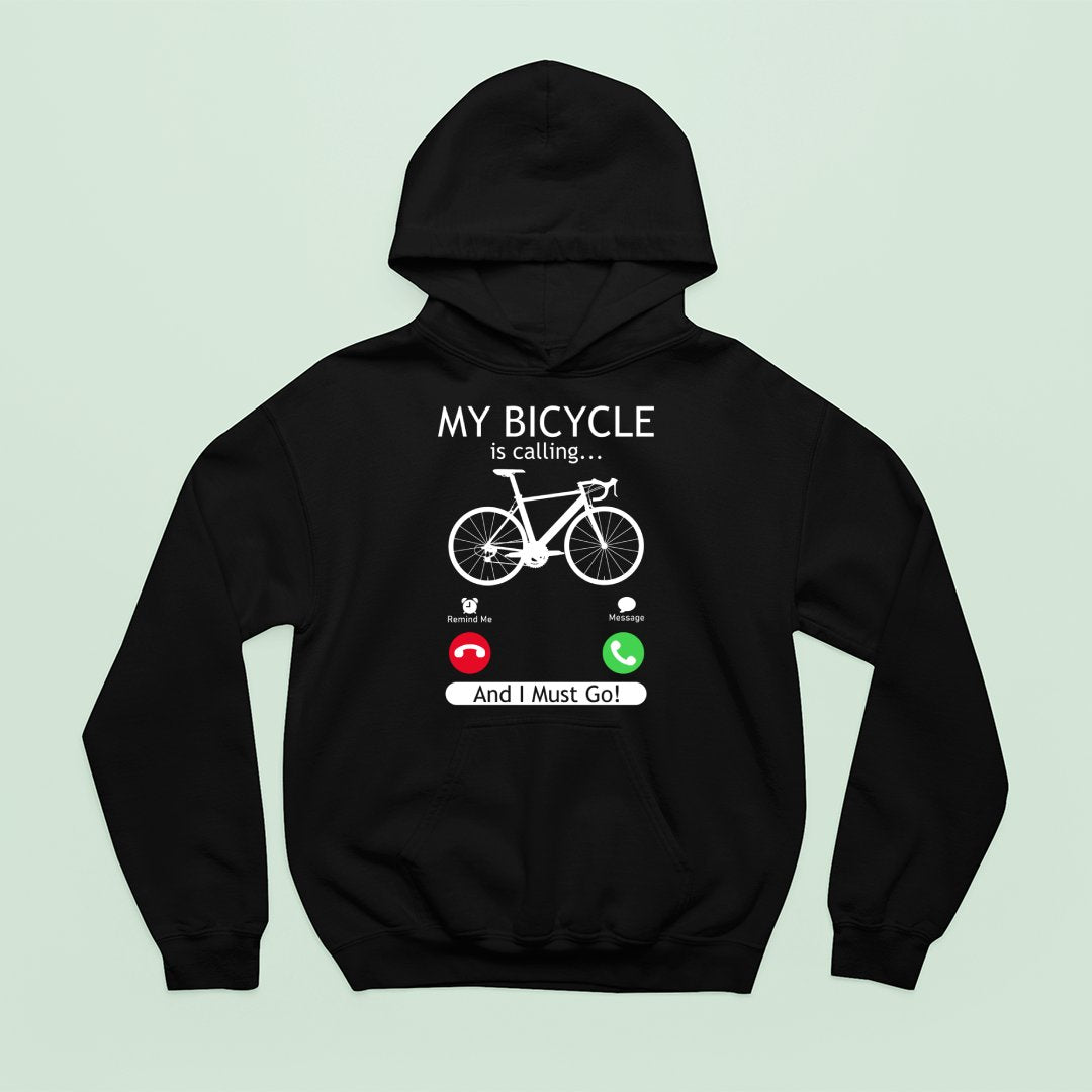 Bluza z kapturem My Bicycle Is Calling And I Must Go