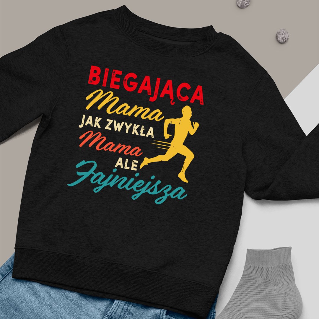 Bluza Unisex Biegająca Mama, Fajniejsza