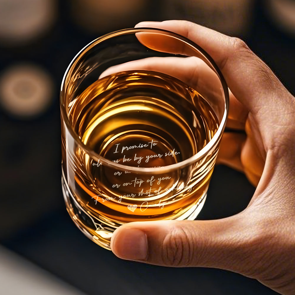 Personalizowana szklanka do whisky z dedykacją dla męża lub chłopaka na prezent