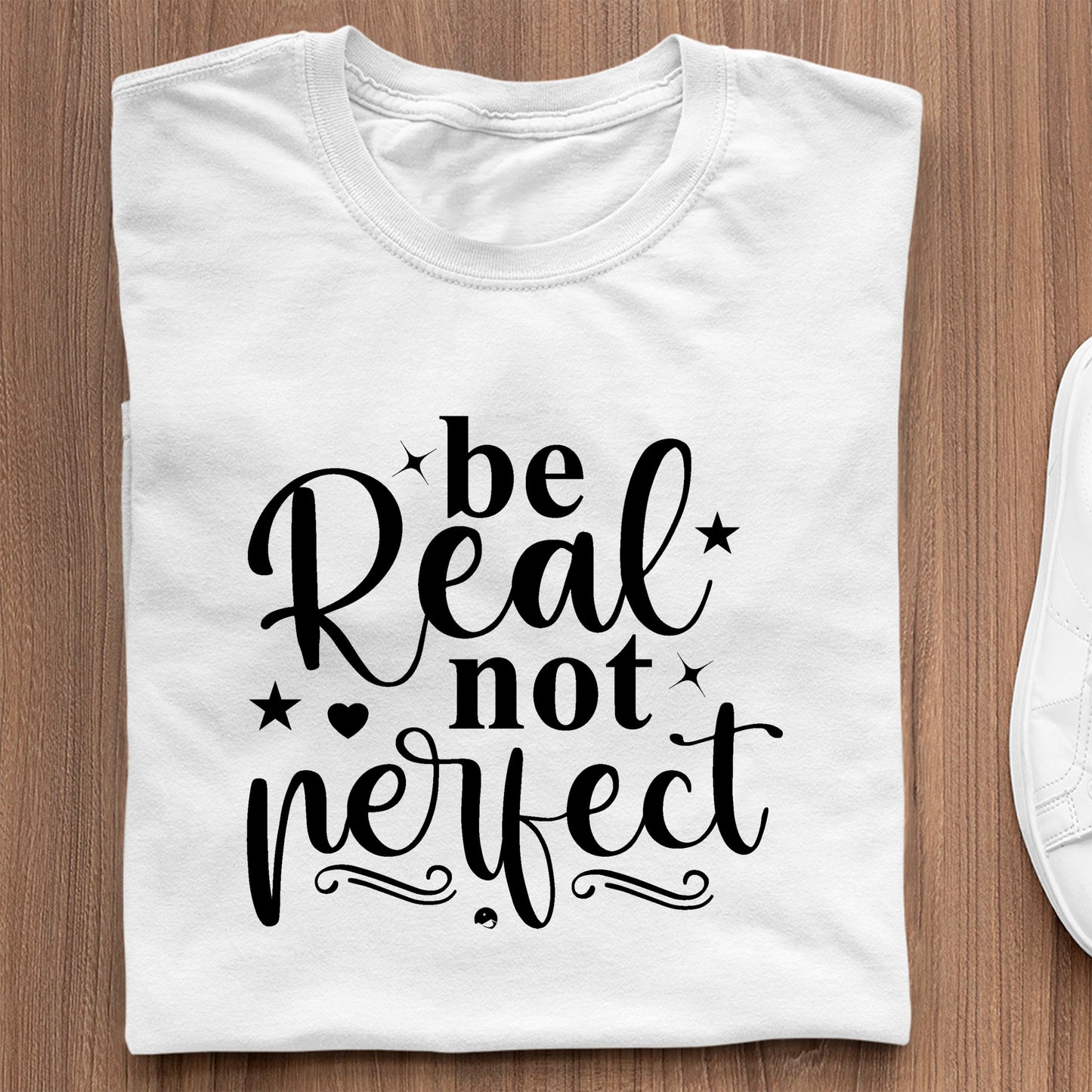 Fajne Koszulki Z Napisami Męskie Be Real Not Perfect